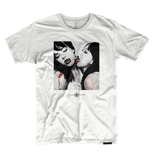 Vamp Lover Bitmap T-shirt White By Vlln Futr