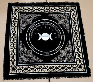 Triple Moon Pendulum Ouija Altar Cloth