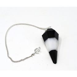 Turmuline and White Agate Pendulum